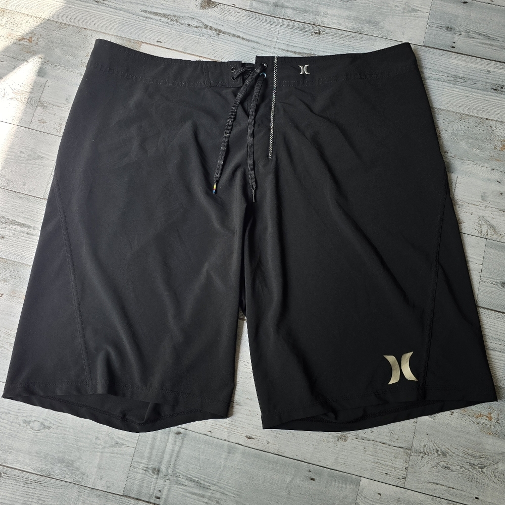 Hurley Phantom Drawstring Board Swim Surf Shorts Black Mens 44
